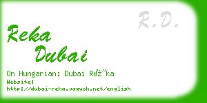 reka dubai business card